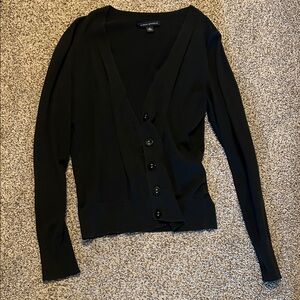 Banana Republic Black V-Neck Button Cardigan